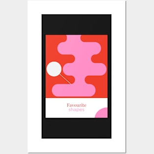 My favourite shapes print Posters and Art